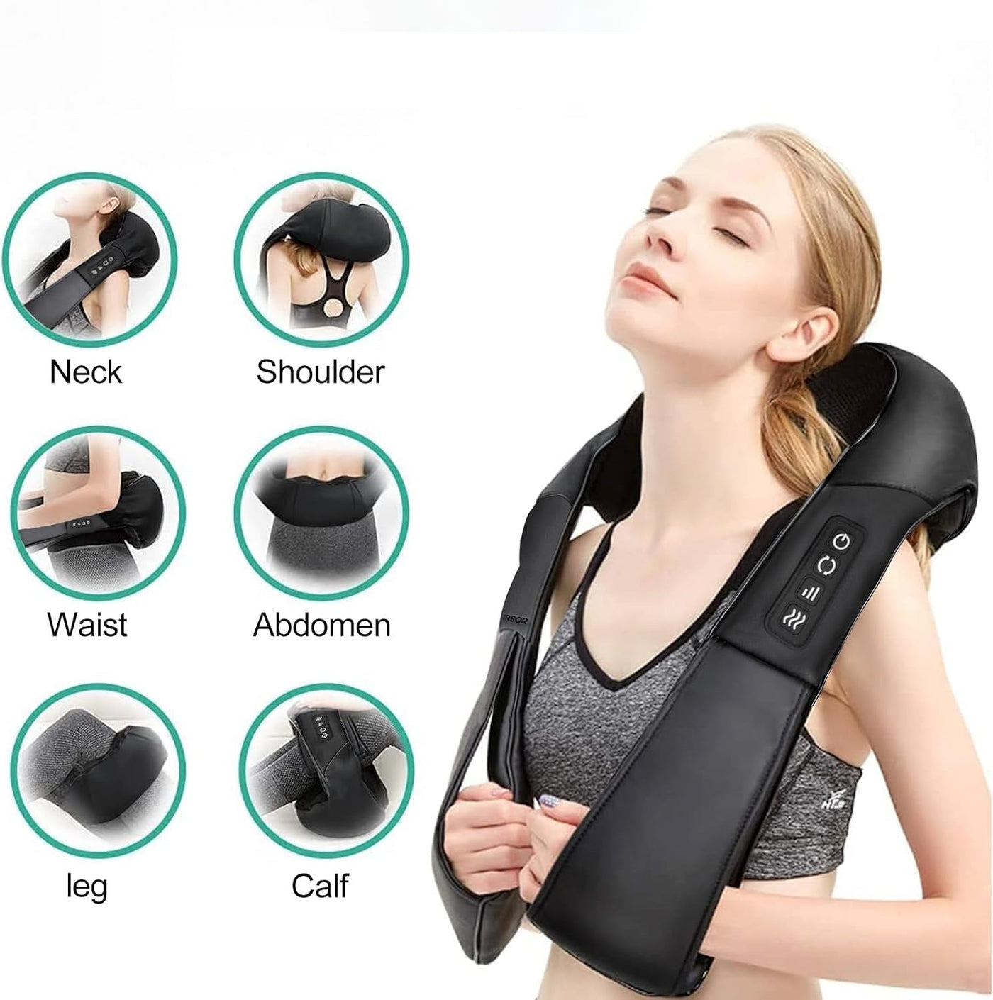 Medcursor 3D Kneading Neck and Back Massager with Heat