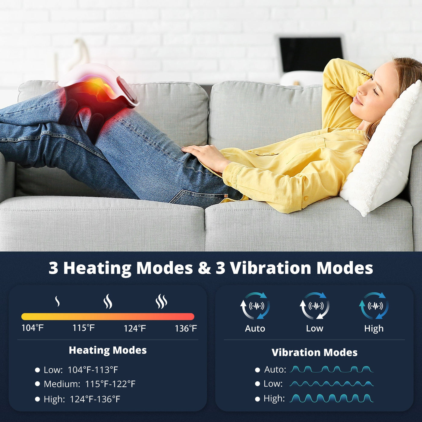 Medcursor Cordless Knee Massager with Heat