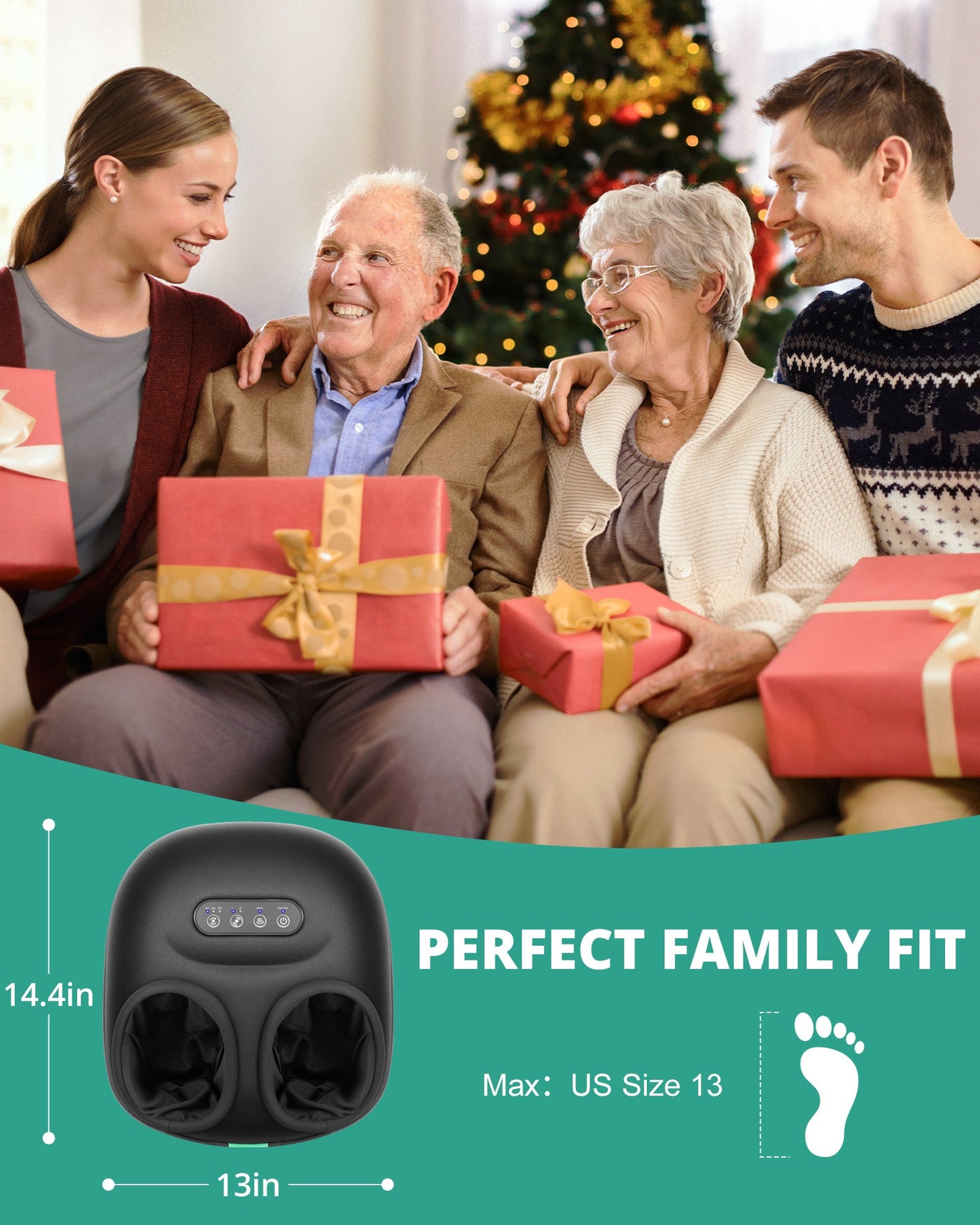 Medcursor Shiatsu Foot Massager Machine with Heat