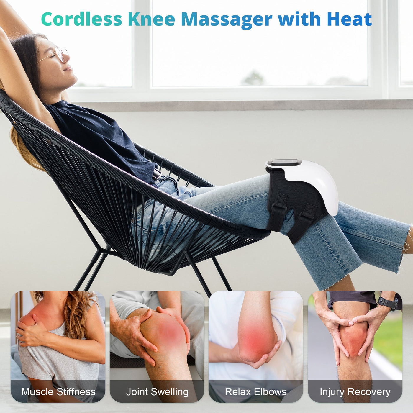 Medcursor Cordless Knee Massager with Heat