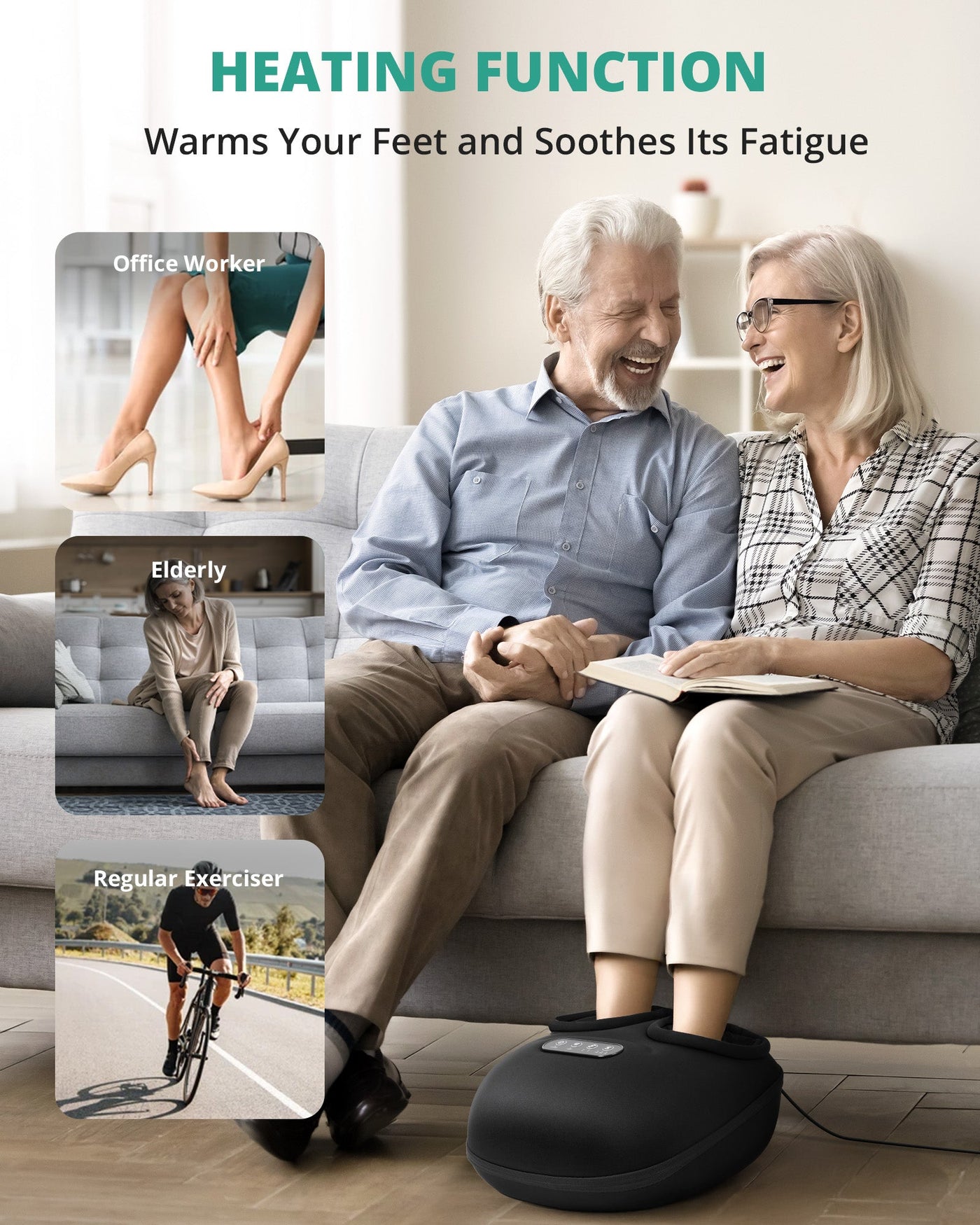 Medcursor Shiatsu Foot Massager Machine with Heat