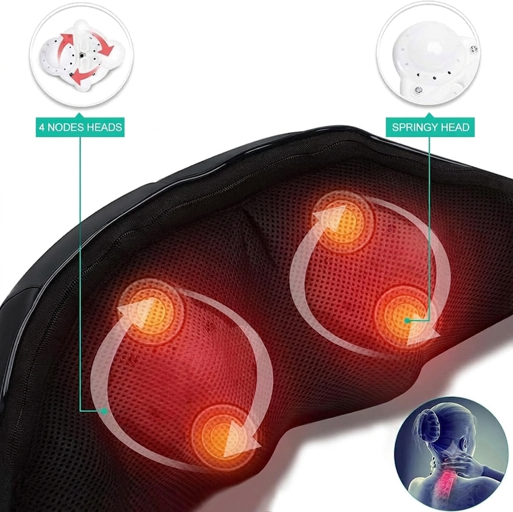 Medcursor 3D Kneading Neck and Back Massager  with Heat