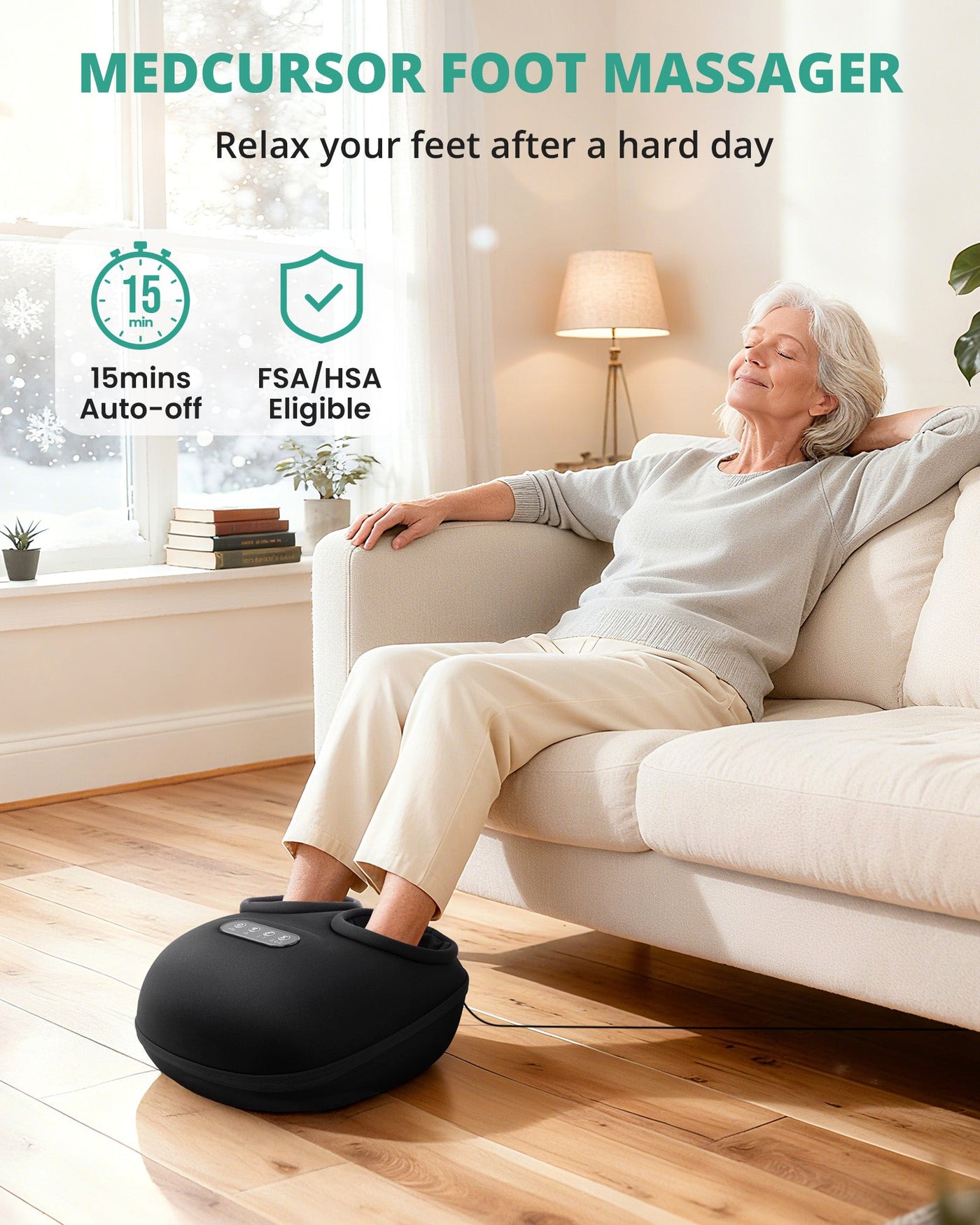 Medcursor Shiatsu Foot Massager Machine with Heat